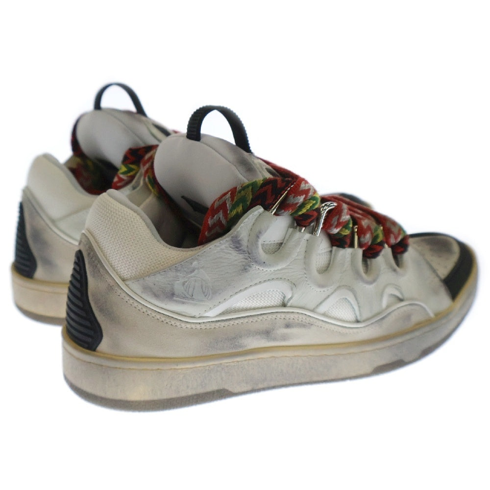 LANVIN(ランバン) LEATHER CURB ヴィンテージ加工 レザーカーブ ローカットスニーカー FM-SKRK11-DEST-A23