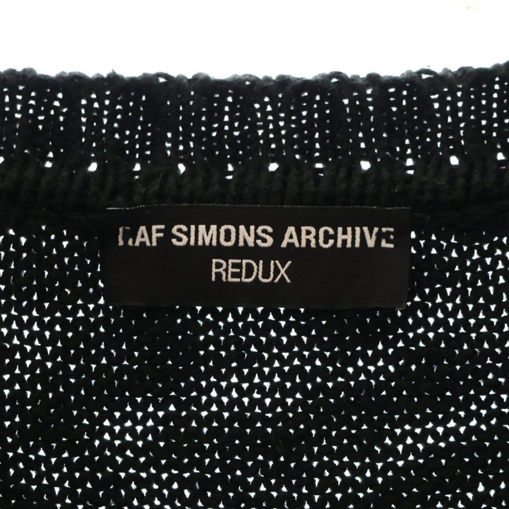 RAF SIMONS(ラフシモンズ) 21SS ARCHIVE REDUX アーカイブオーバーサイズパッチワークニットセーター 918093 ブラック
