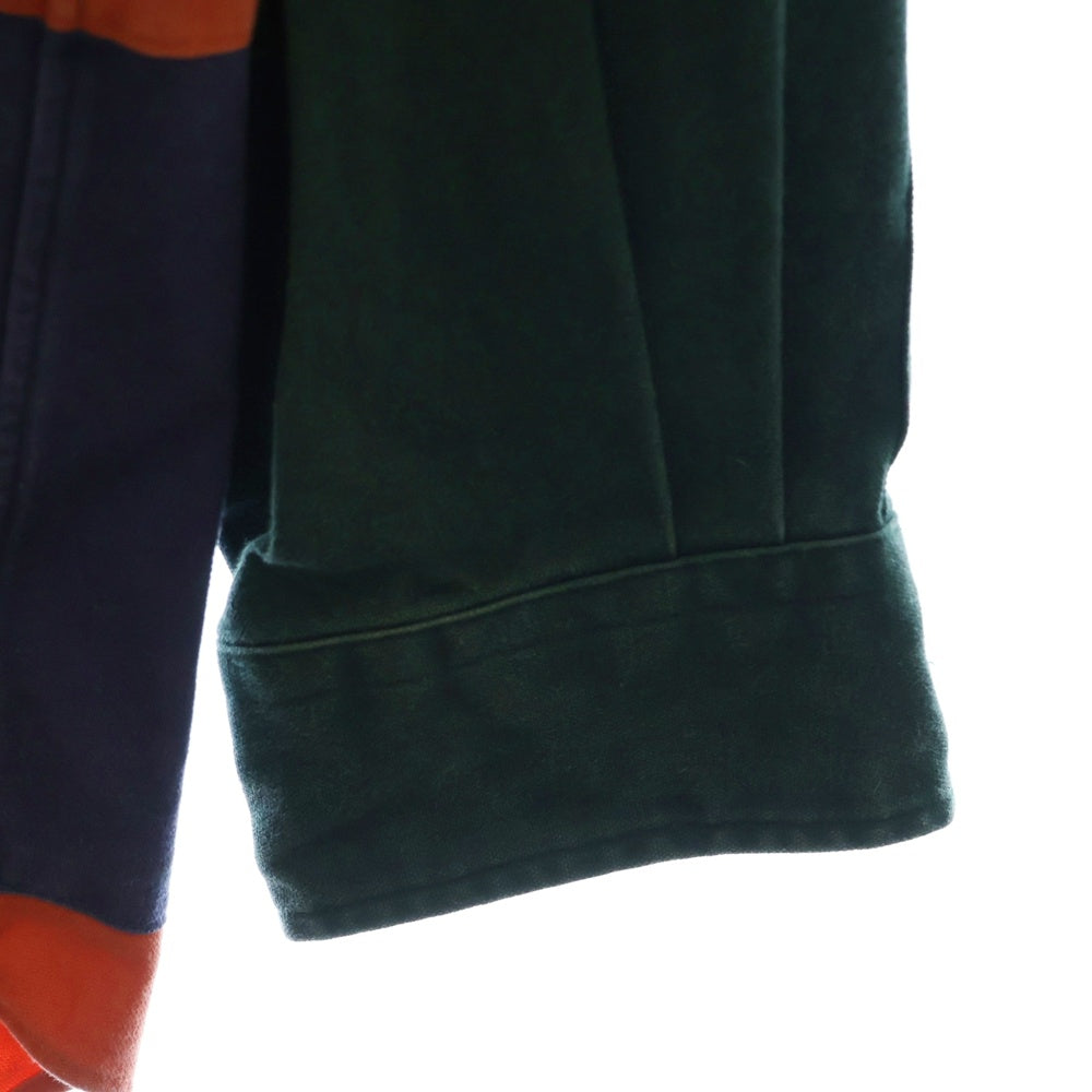POLO RALPH LAUREN(ポロラルフローレン) 90s SPORTSMEN RESPECT WILDLIFE ムースパッチ ボーダーラガーシャツ 長袖ポロシャツ マルチ