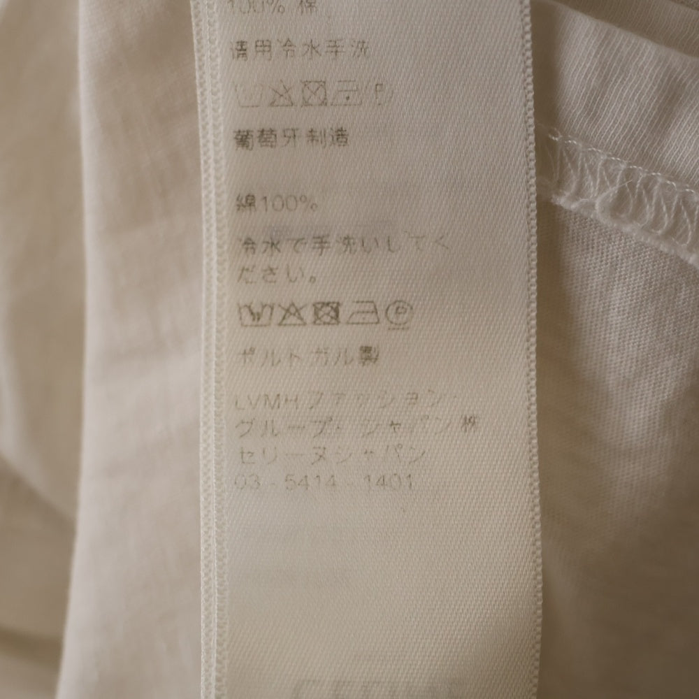CELINE(セリーヌ) フロント ロゴプリント クルーネック半袖Tシャツ ホワイト X008370E