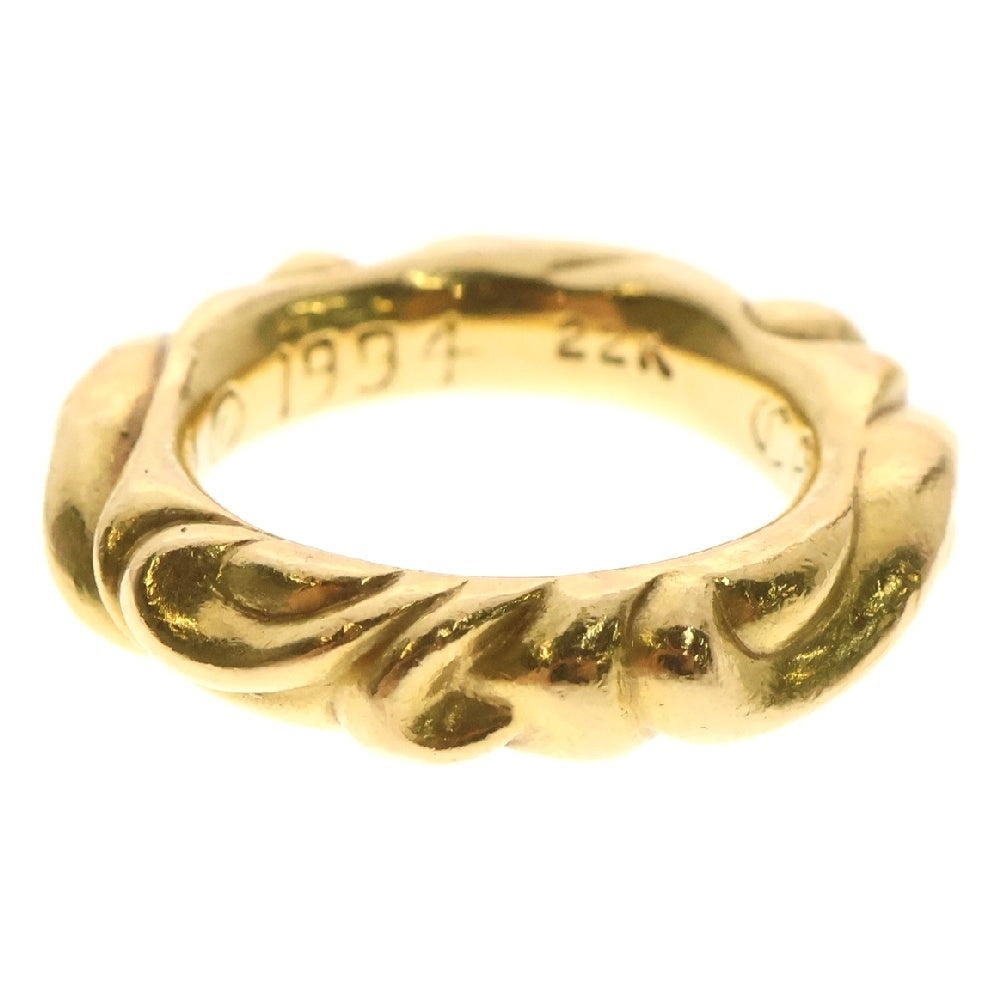 CHROME HEARTS(クロムハーツ) 22K SCRL BAND スクロールバンド リング ゴールド BCA416 7号