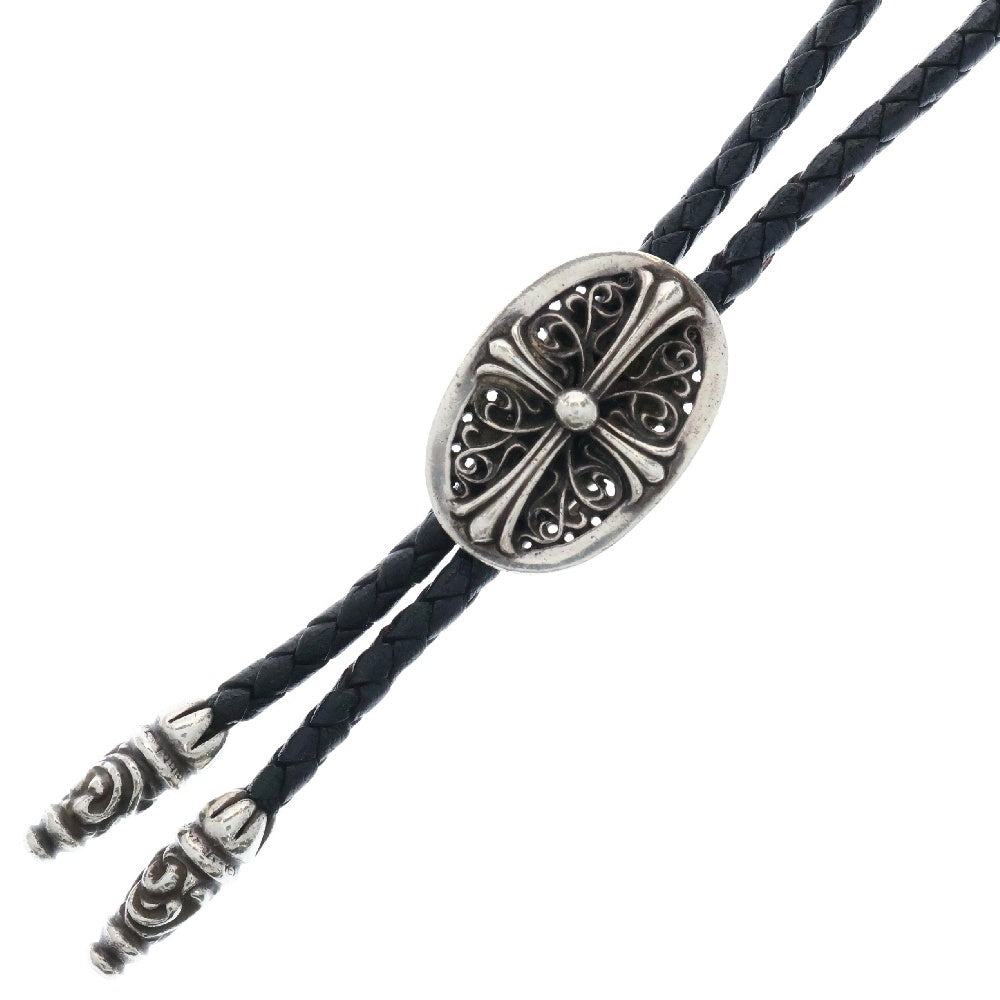 CHROME HEARTS(クロムハーツ) BOLOTIE OVALTINY タイニークラシックオーバルクロス ループタイ シルバー/ブラック BCA209