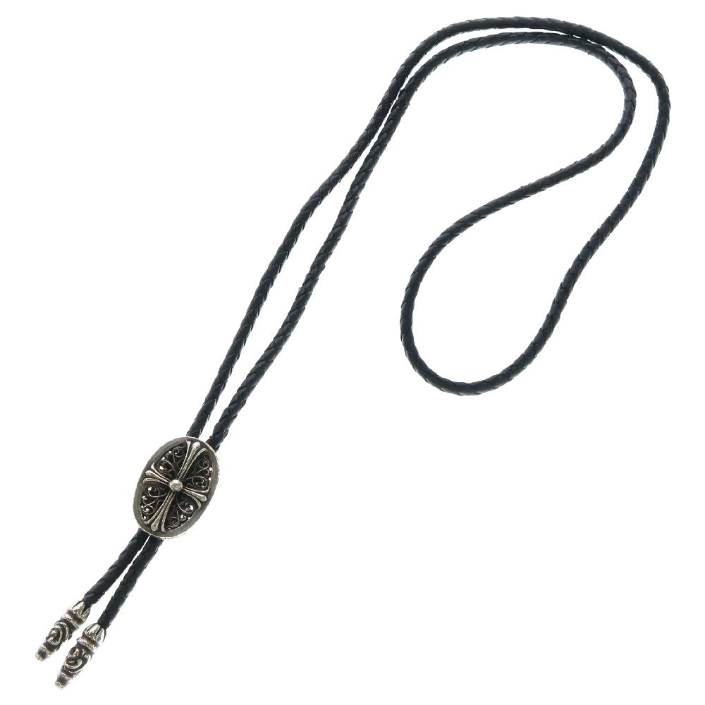 CHROME HEARTS(クロムハーツ) BOLOTIE OVALTINY タイニークラシックオーバルクロス ループタイ シルバー/ブラック BCA209