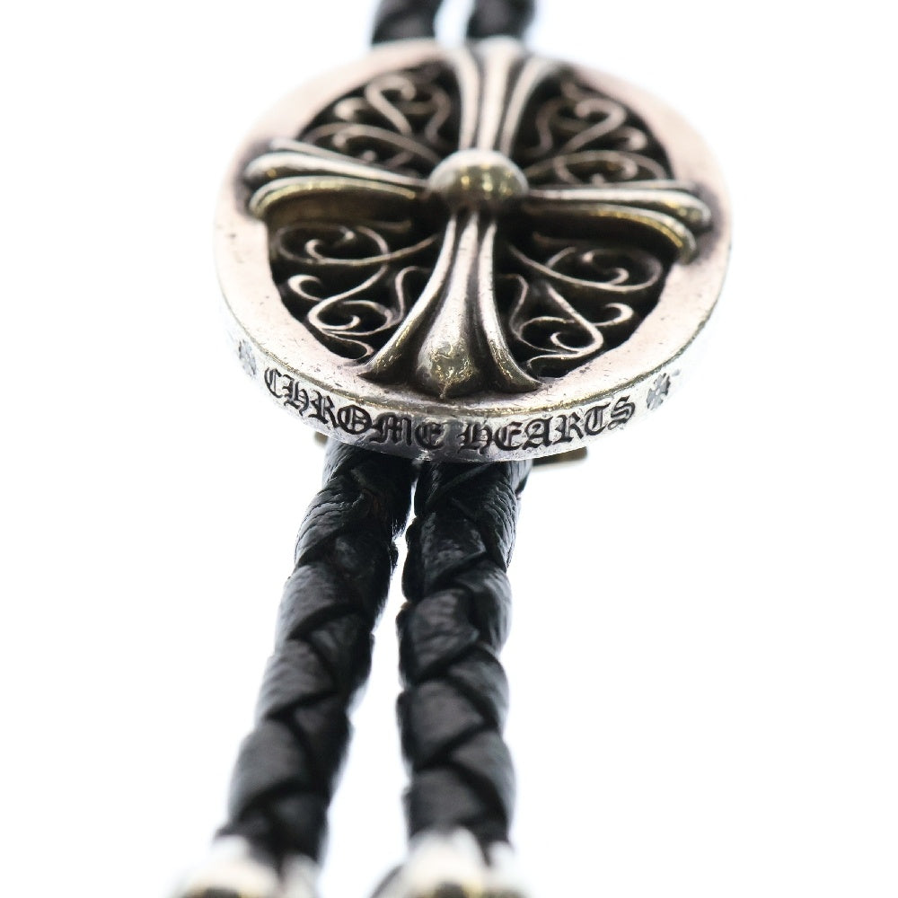 CHROME HEARTS(クロムハーツ) BOLOTIE OVALTINY タイニークラシックオーバルクロス ループタイ シルバー/ブラック BCA209