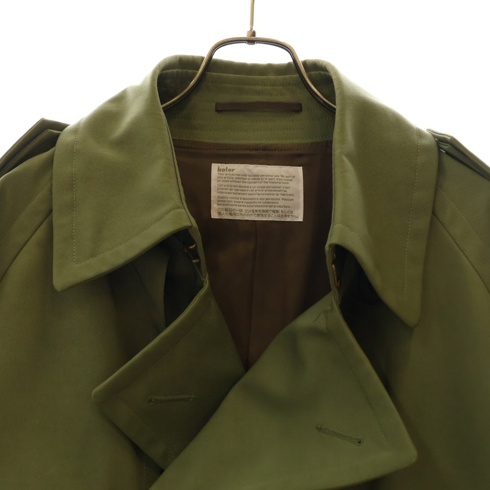 kolor(カラー) 19AW TRENCH COAT ナイロンツイル スリーレイヤー トレンチコート 19WCM-C05104 カーキ