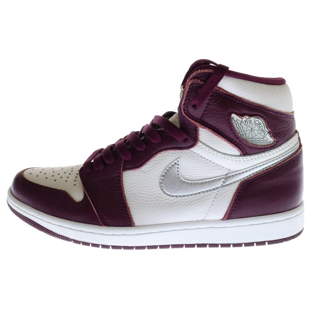 NIKE(ナイキ) Air Jordan 1 High OG Bordeaux エアジョーダン1 ハイ OG ボルドー ハイカットスニーカー 555088-611 ホワイト/レッド US8.5/26.5cm