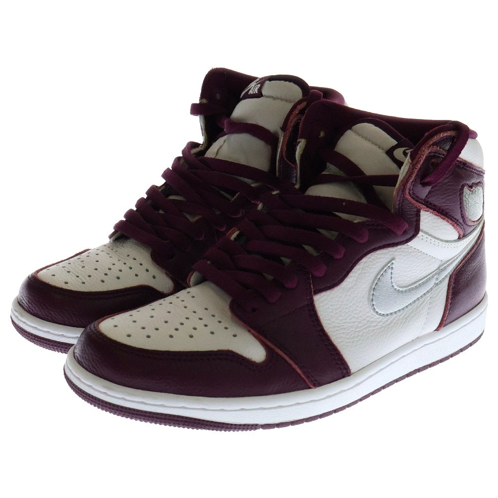 NIKE(ナイキ) Air Jordan 1 High OG Bordeaux エアジョーダン1 ハイ OG ボルドー ハイカットスニーカー 555088-611 ホワイト/レッド US8.5/26.5cm