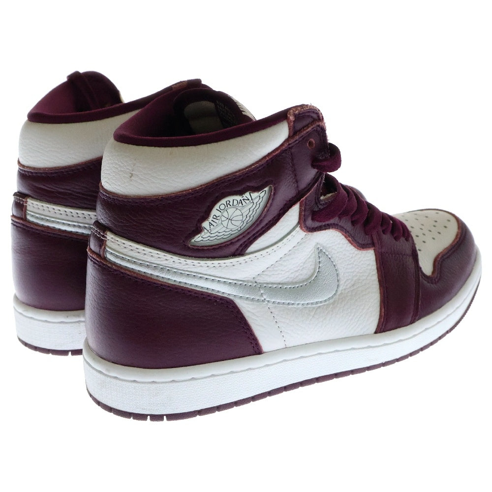NIKE(ナイキ) Air Jordan 1 High OG Bordeaux エアジョーダン1 ハイ OG ボルドー ハイカットスニーカー 555088-611 ホワイト/レッド US8.5/26.5cm