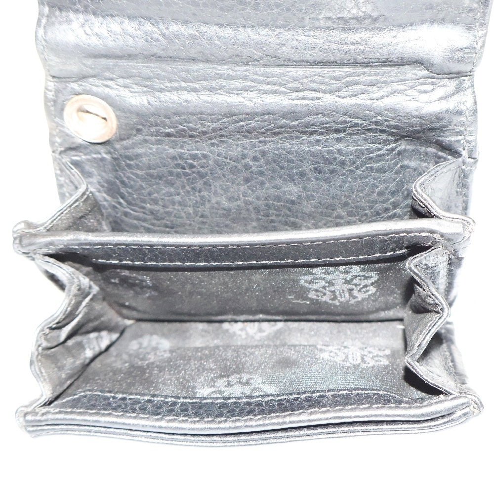 CHROME HEARTS(クロムハーツ) TINY WALLET タイニーレザーウォレット CHプラスボタン 財布 ブラック BCA372
