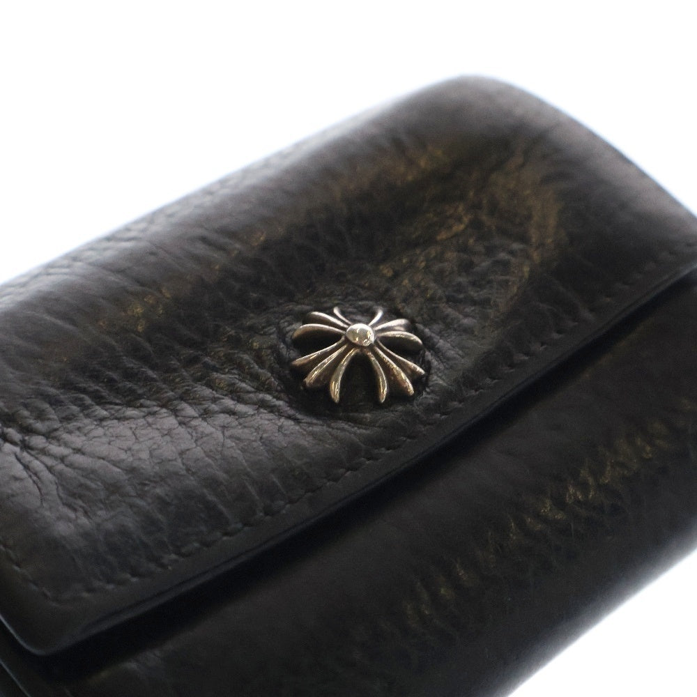 CHROME HEARTS(クロムハーツ) TINY WALLET タイニーレザーウォレット CHプラスボタン 財布 ブラック BCA372