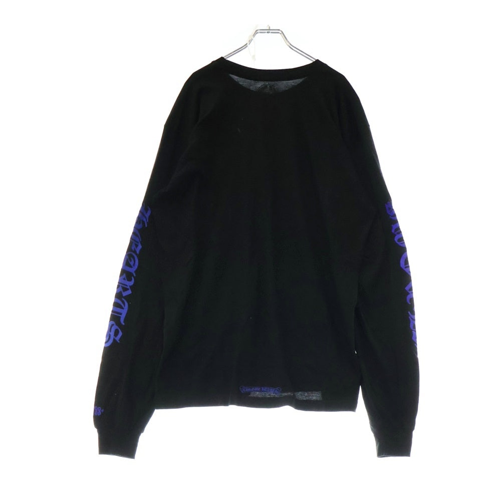 CHROME HEARTS(クロムハーツ) Neck Logo 1988プリント クルーネック 長袖Tシャツ ブラック