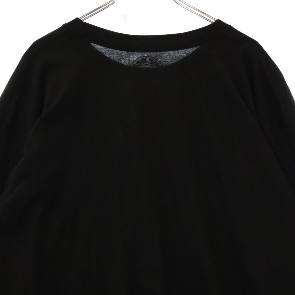 CHROME HEARTS(クロムハーツ) Neck Logo 1988プリント クルーネック 長袖Tシャツ ブラック