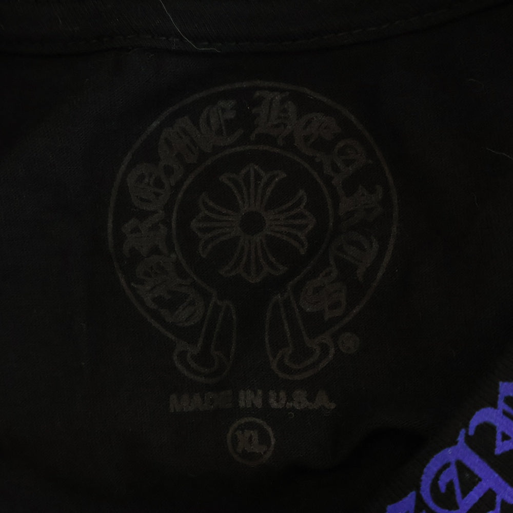 CHROME HEARTS(クロムハーツ) Neck Logo 1988プリント クルーネック 長袖Tシャツ ブラック