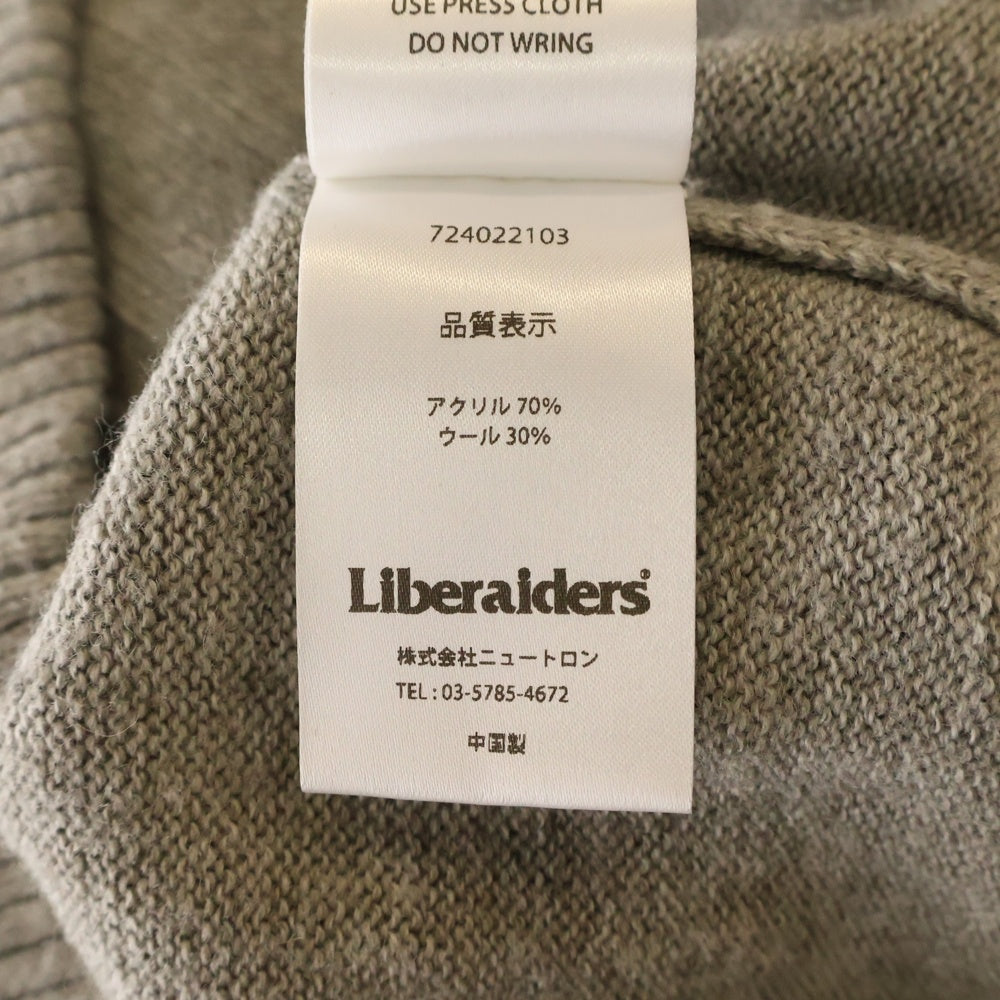 Liberaiders(リベレイダーズ) JACQUARD LOGO CREWNEC クルーネックニットセーター グレー 724022103