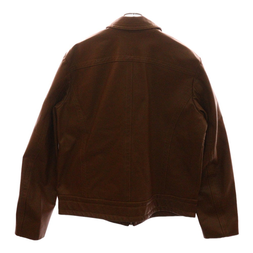 DIESEL(ディーゼル) L-CAKE LEATHER JACKET ジップアップ レザージャケット ブラウン A03560