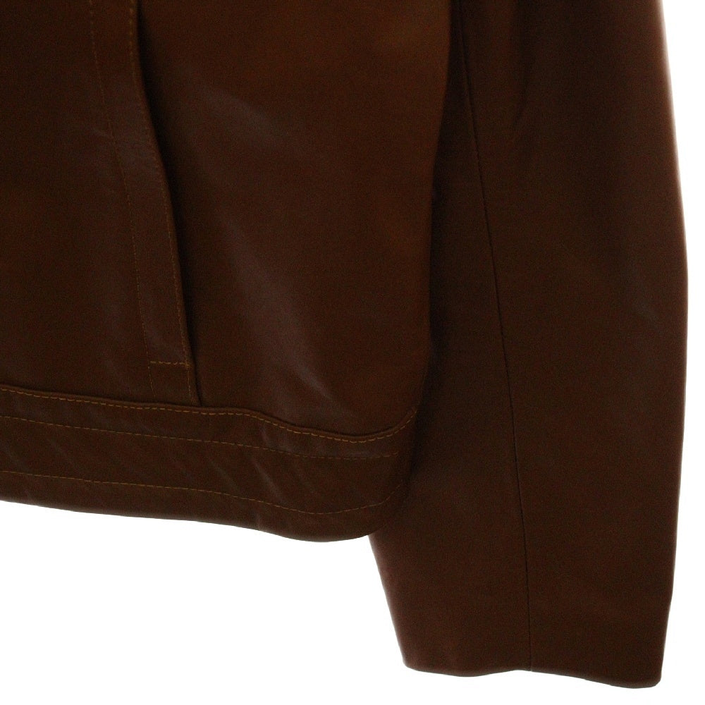 DIESEL(ディーゼル) L-CAKE LEATHER JACKET ジップアップ レザージャケット ブラウン A03560
