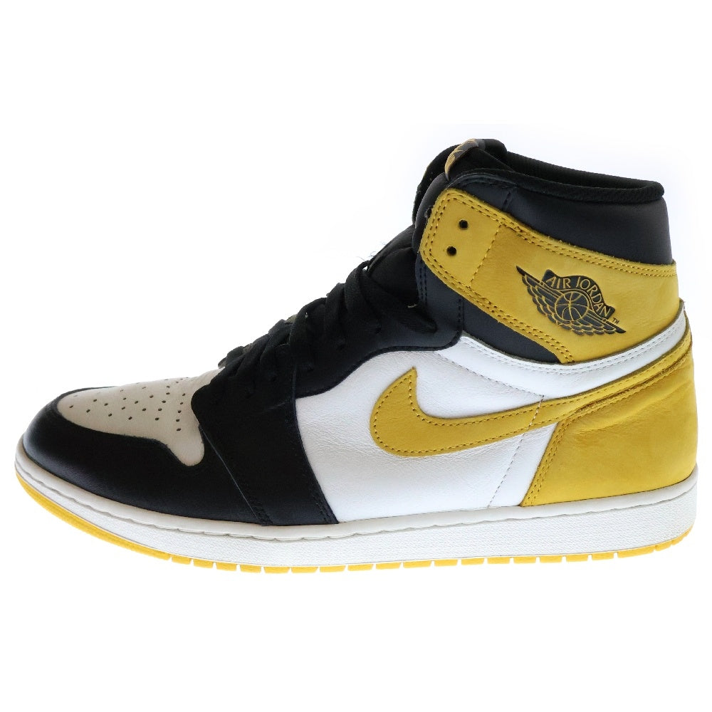 NIKE(ナイキ) エアジョーダン1 レトロ イエローオークル ハイカットスニーカー ブラック/イエロー US13/31cm 555088ー109