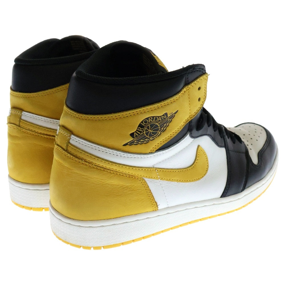 NIKE(ナイキ) エアジョーダン1 レトロ イエローオークル ハイカットスニーカー ブラック/イエロー US13/31cm 555088ー109