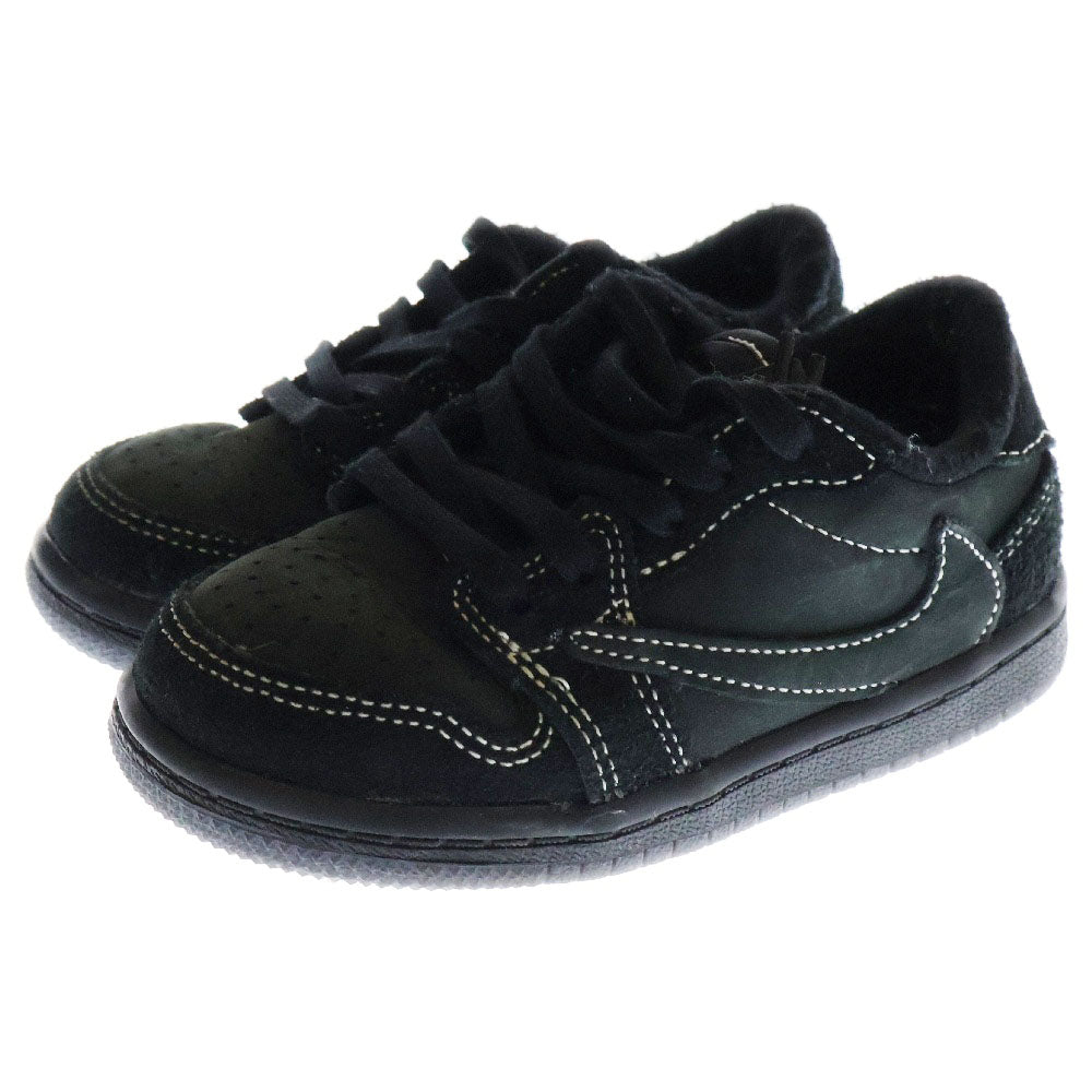 NIKE(ナイキ) ×Travis Scott PS Air Jordan 1 Low OG SP トラヴィススコット エアジョーダン1 ブラックファントム ローカットスニーカー キッズ DO5442-001 US8C/14cm