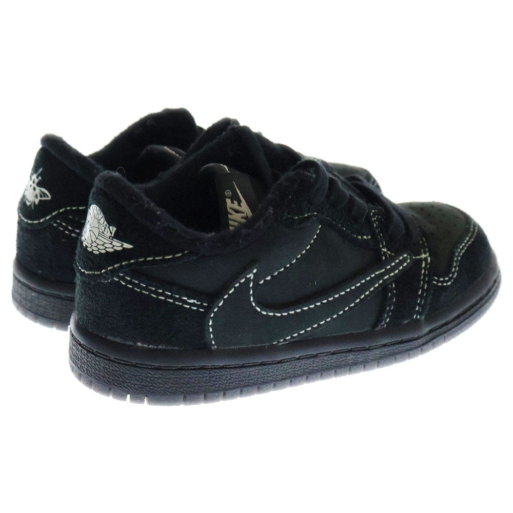 NIKE(ナイキ) ×Travis Scott PS Air Jordan 1 Low OG SP トラヴィススコット エアジョーダン1 ブラックファントム ローカットスニーカー キッズ DO5442-001 US8C/14cm