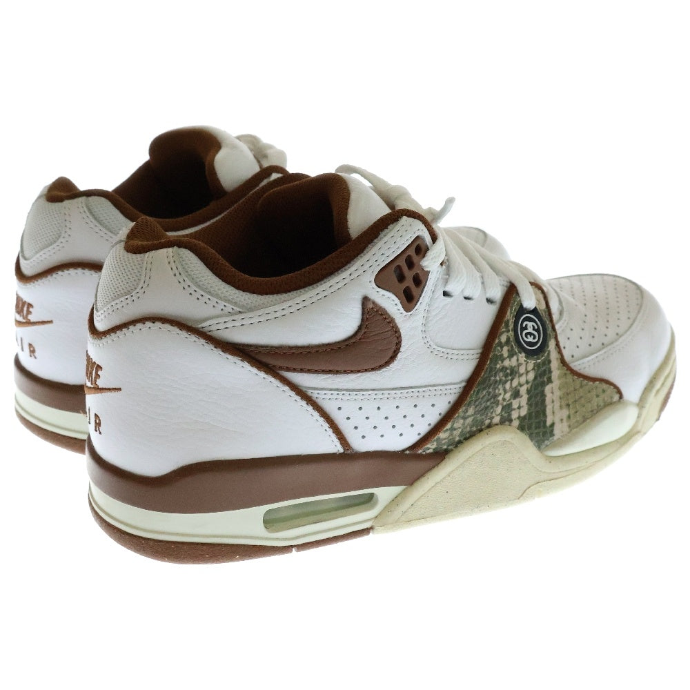 NIKE(ナイキ) ×STUSSY AIR FLIGHT 89 LOW SP WHITE AND PECAN FD6475-100 ローカットスニーカー ホワイト/ブラウン US7/25cm