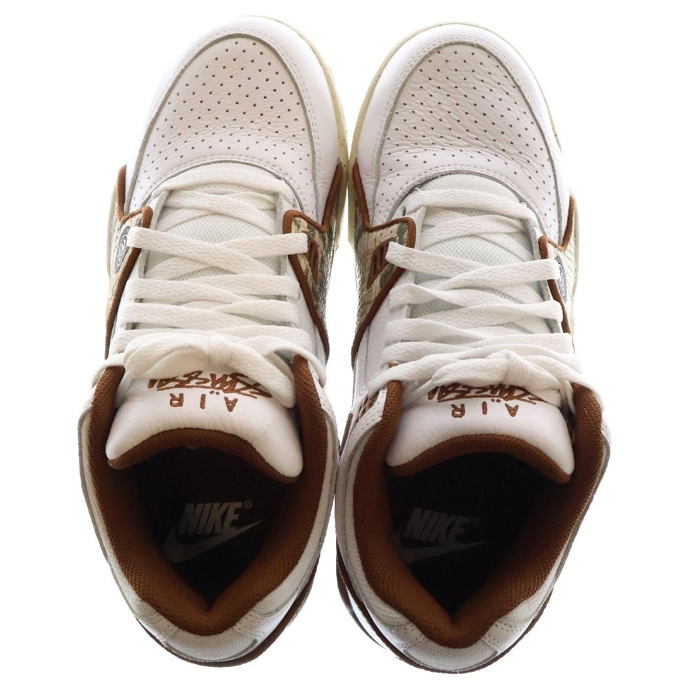 NIKE(ナイキ) ×STUSSY AIR FLIGHT 89 LOW SP WHITE AND PECAN FD6475-100 ローカットスニーカー ホワイト/ブラウン US7/25cm