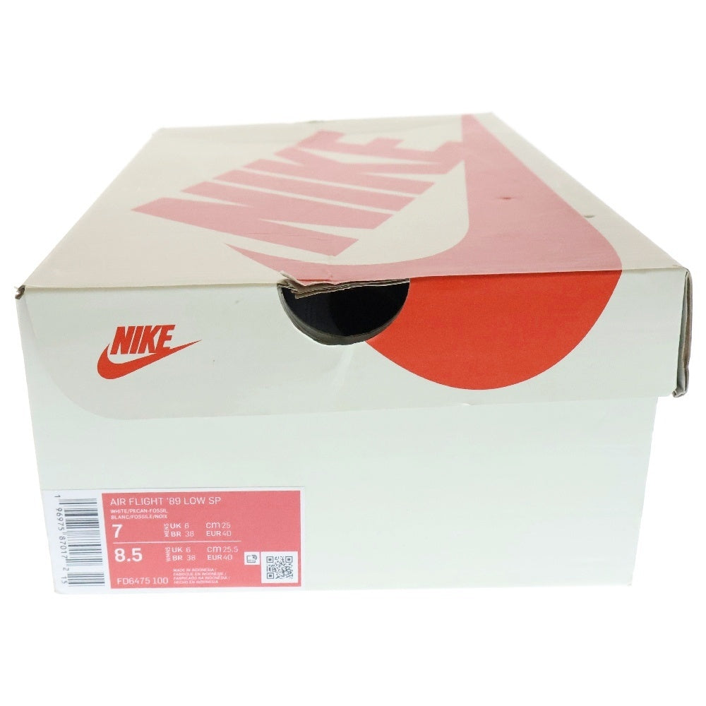 NIKE(ナイキ) ×STUSSY AIR FLIGHT 89 LOW SP WHITE AND PECAN FD6475-100 ローカットスニーカー ホワイト/ブラウン US7/25cm