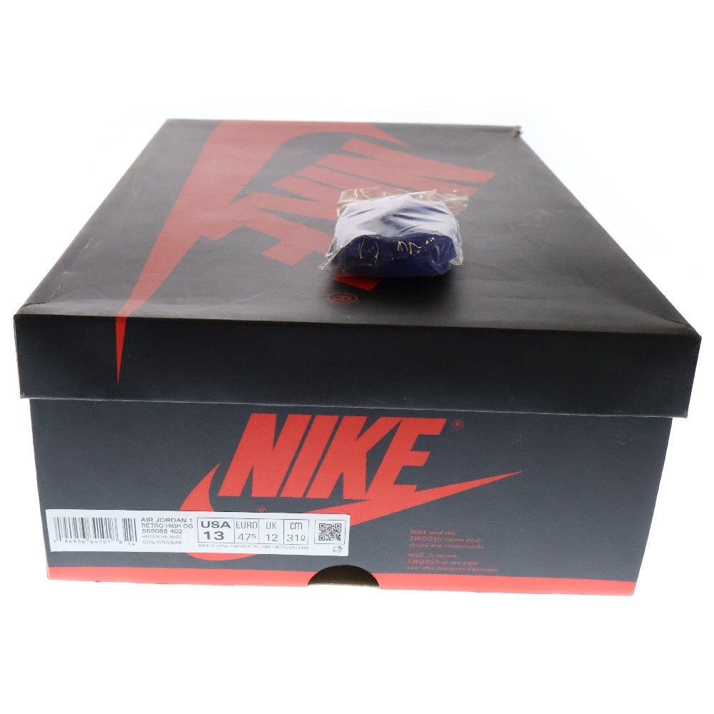 NIKE(ナイキ) AIR JORDAN 1 RETRO HIGH OG HYPER ROYAL エアジョーダン 1 ハイパーロイヤル ハイカットスニーカー ホワイト/ブルー US13/31cm 555088-402