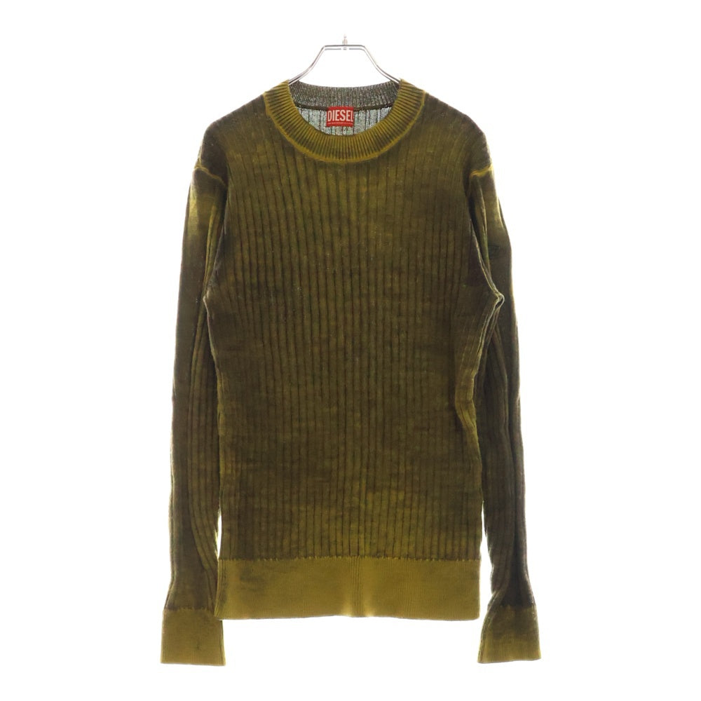 DIESEL(ディーゼル) K-ANDELERO CREWNECK KNIT SHIRT クルーネック ニットシャツ A09474 ONHAH 5KK イエロー