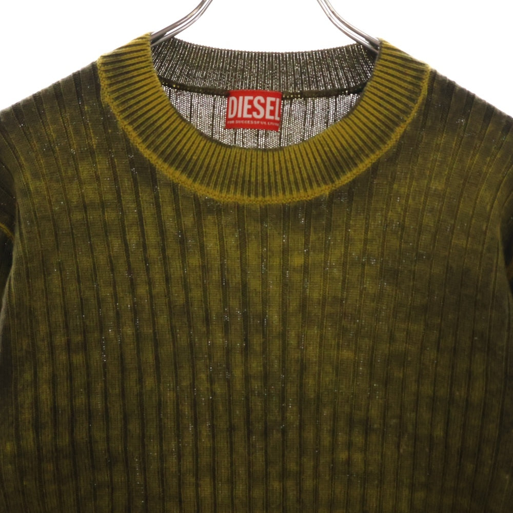 DIESEL(ディーゼル) K-ANDELERO CREWNECK KNIT SHIRT クルーネック ニットシャツ A09474 ONHAH 5KK イエロー