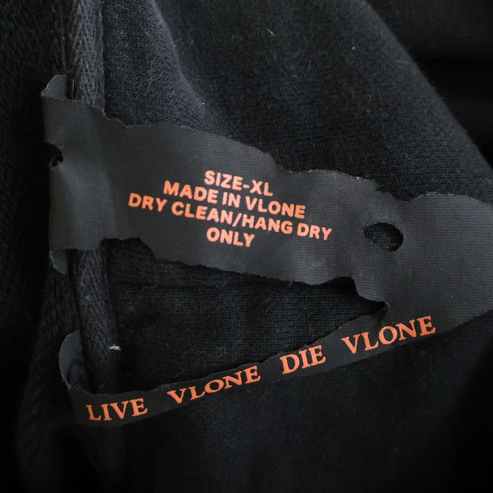 VLONE(ヴィーロン) 19SS ×PALM ANGELS LOGO HOODIE パームエンジェルス ロゴプリント プルオーバーパーカー ブラック