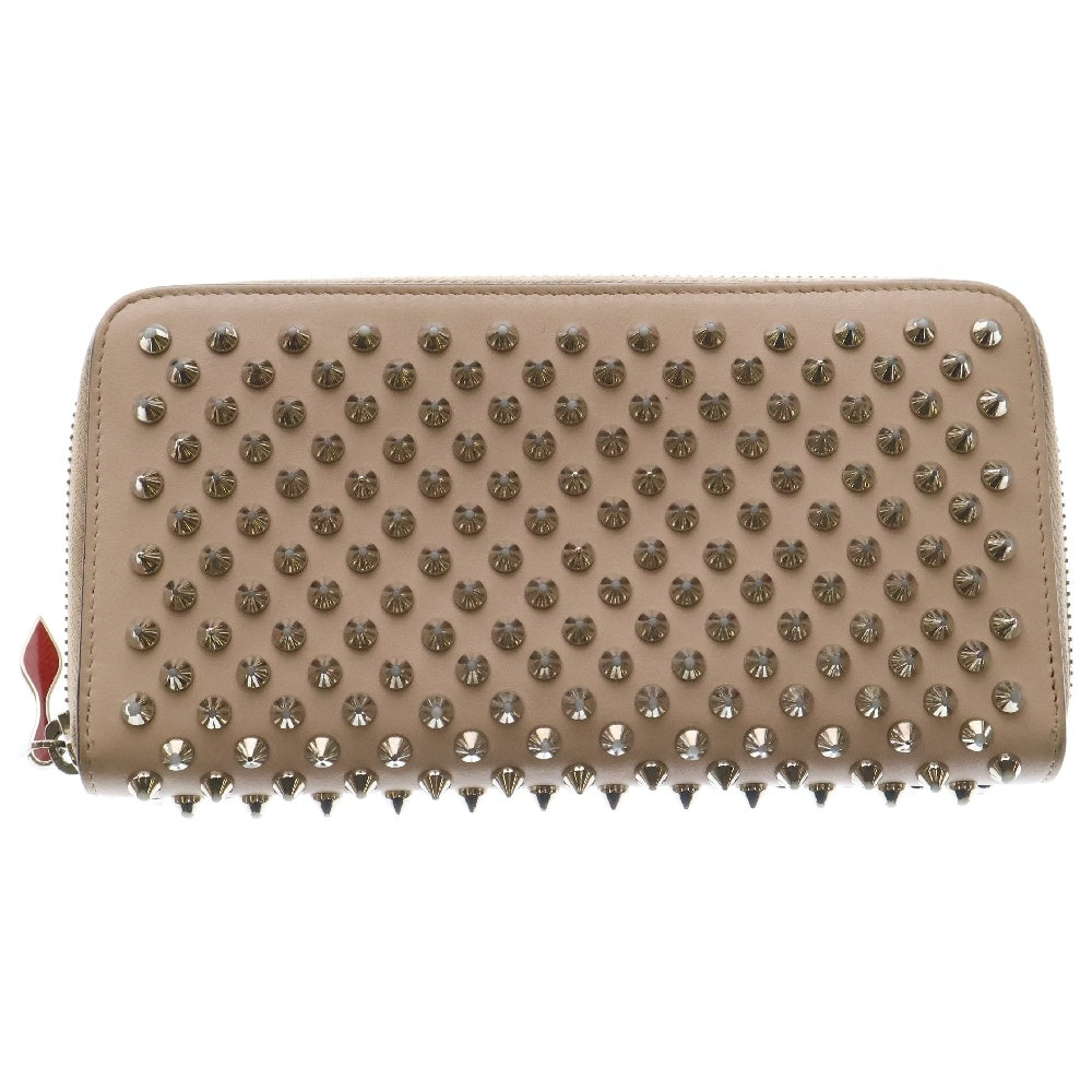 CHRISTIAN LOUBOUTIN(クリスチャンルブタン) パネトーネ フルスタッズ ラウンドジップロングウォレット 長財布 1165065 ベージュ