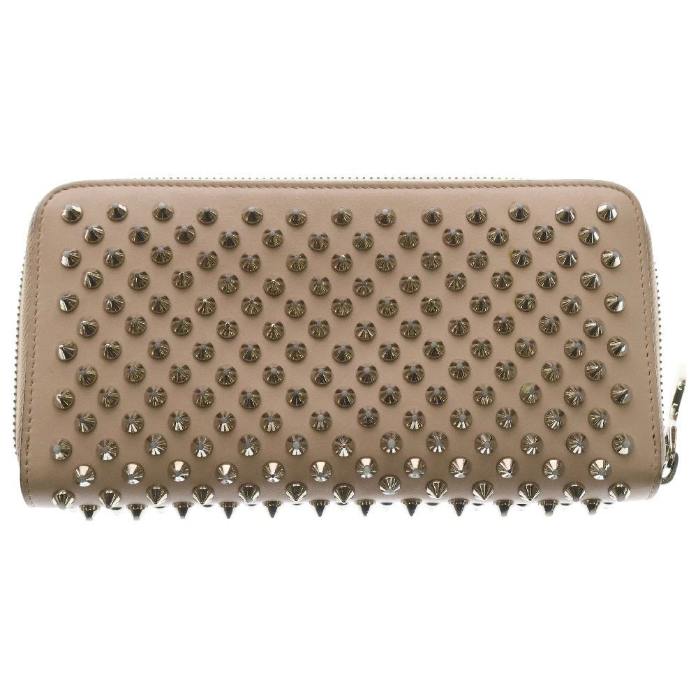 CHRISTIAN LOUBOUTIN(クリスチャンルブタン) パネトーネ フルスタッズ ラウンドジップロングウォレット 長財布 1165065 ベージュ