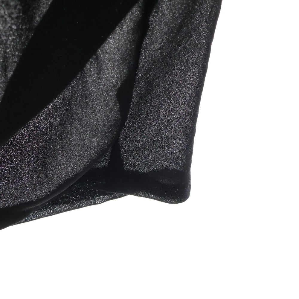 JUNYA WATANABE COMME des GARCONS(ジュンヤワタナベ コムデギャルソン) AD2011 ドルマンドレープワイド コットン ポリシアー切り替え Tシャツ 半袖カットソー レディース JI-T004 ブラック