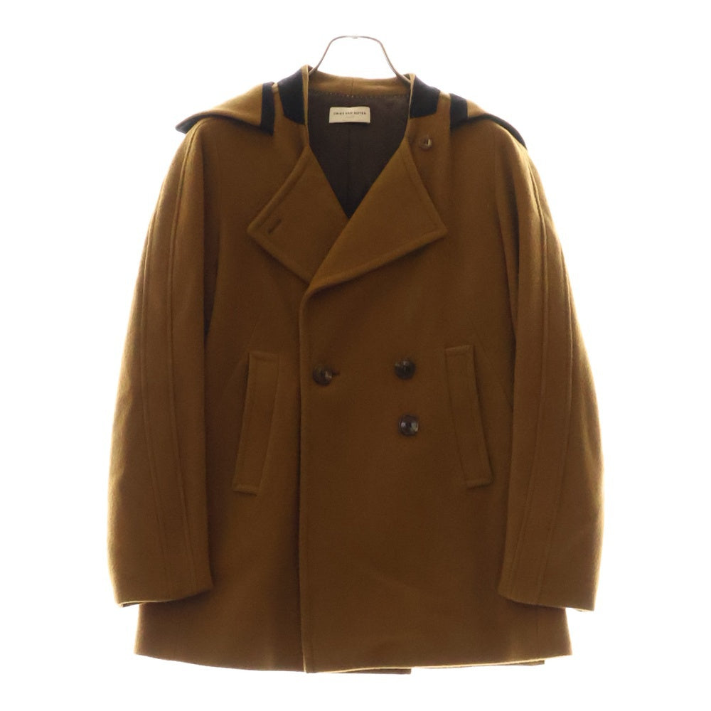 DRIES VAN NOTEN(ドリスヴァンノッテン) ダブル ステンカラーウールPコート ブラウン