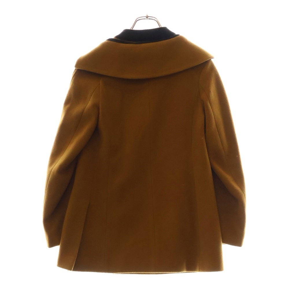 DRIES VAN NOTEN(ドリスヴァンノッテン) ダブル ステンカラーウールPコート ブラウン