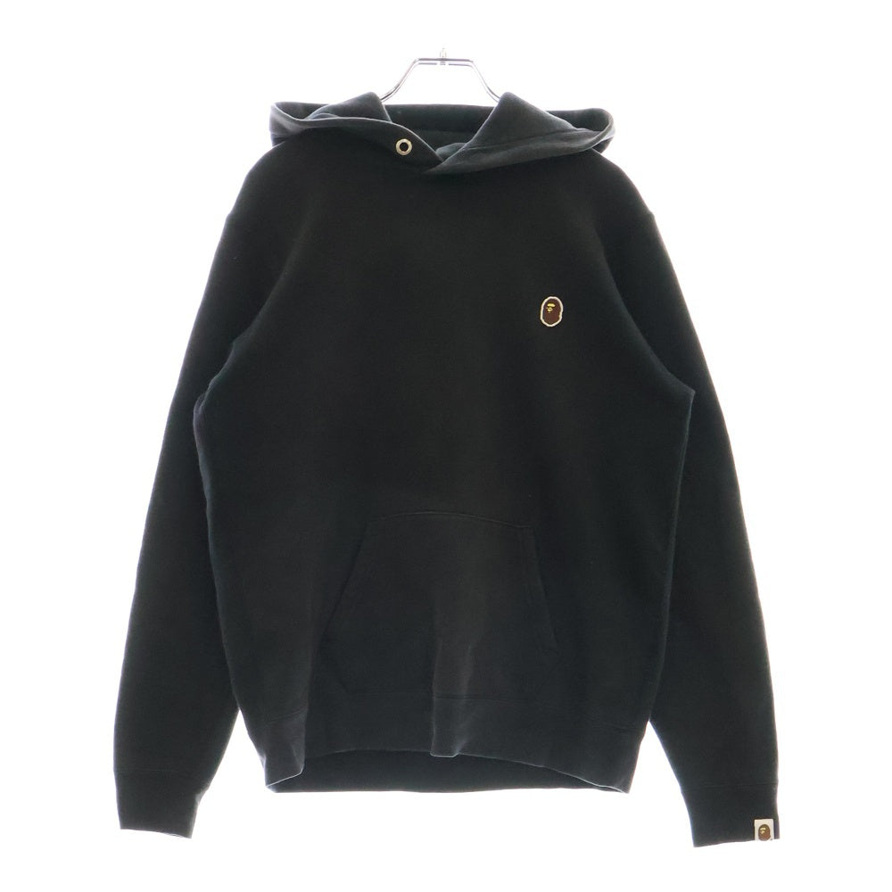 A BATHING APE(アベイシングエイプ) ロゴワッペン プルオーバーパーカー ブラック 001PPF802004X