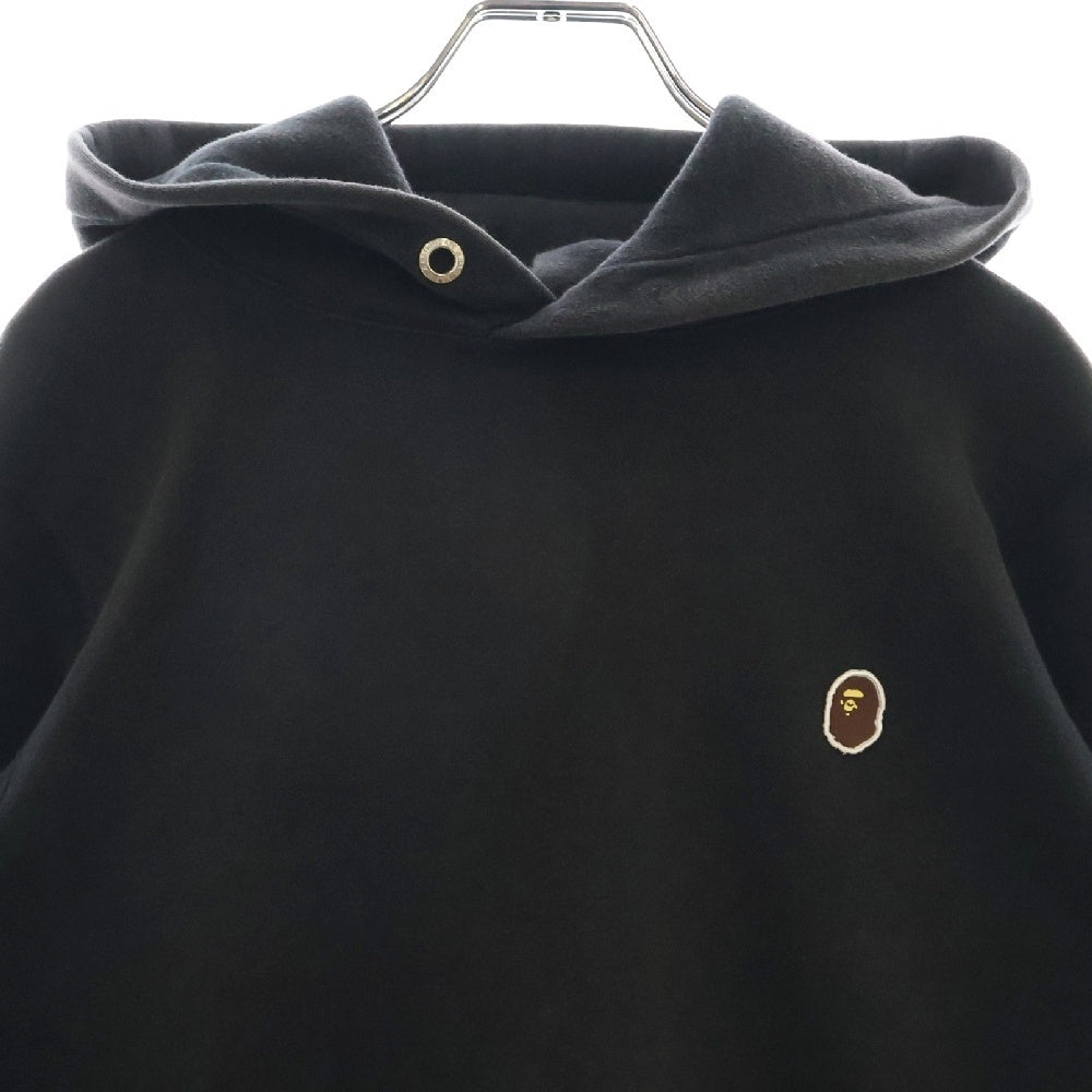A BATHING APE(アベイシングエイプ) ロゴワッペン プルオーバーパーカー ブラック 001PPF802004X
