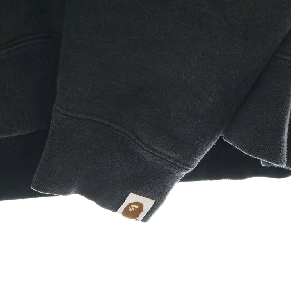 A BATHING APE(アベイシングエイプ) ロゴワッペン プルオーバーパーカー ブラック 001PPF802004X