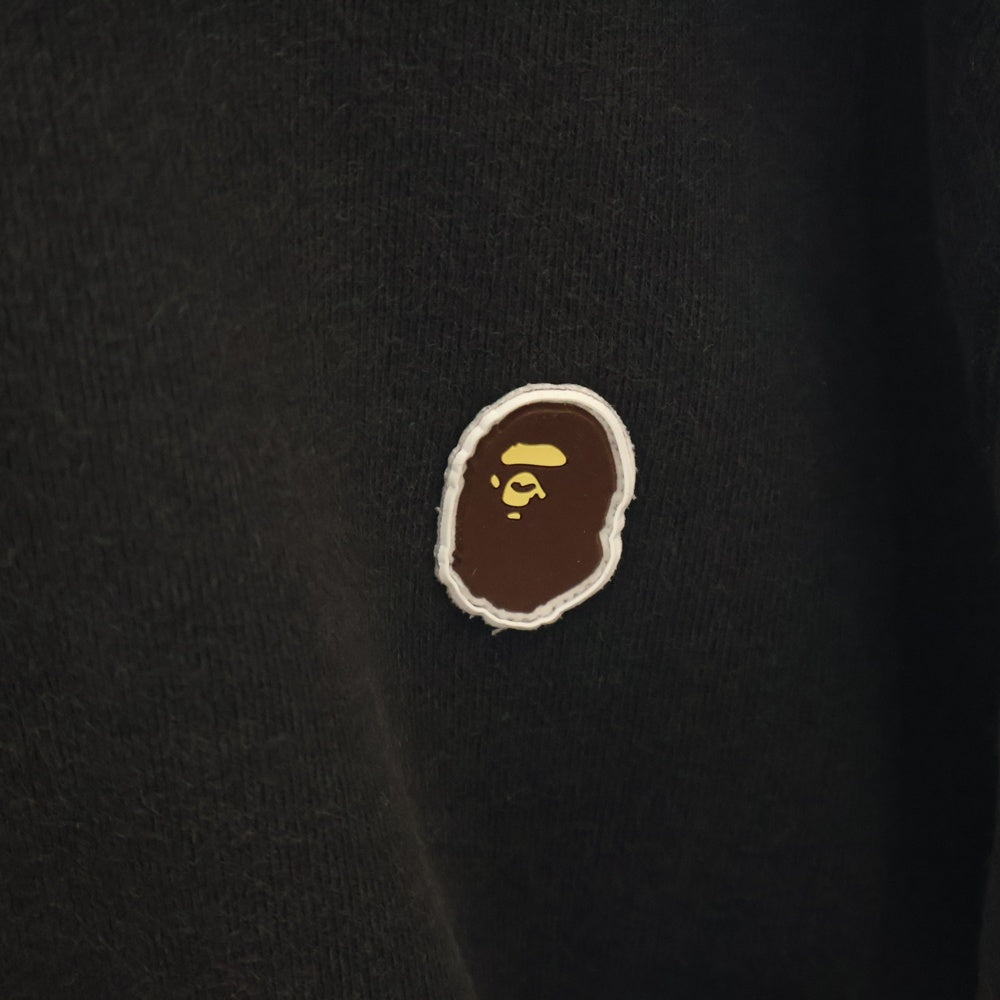 A BATHING APE(アベイシングエイプ) ロゴワッペン プルオーバーパーカー ブラック 001PPF802004X