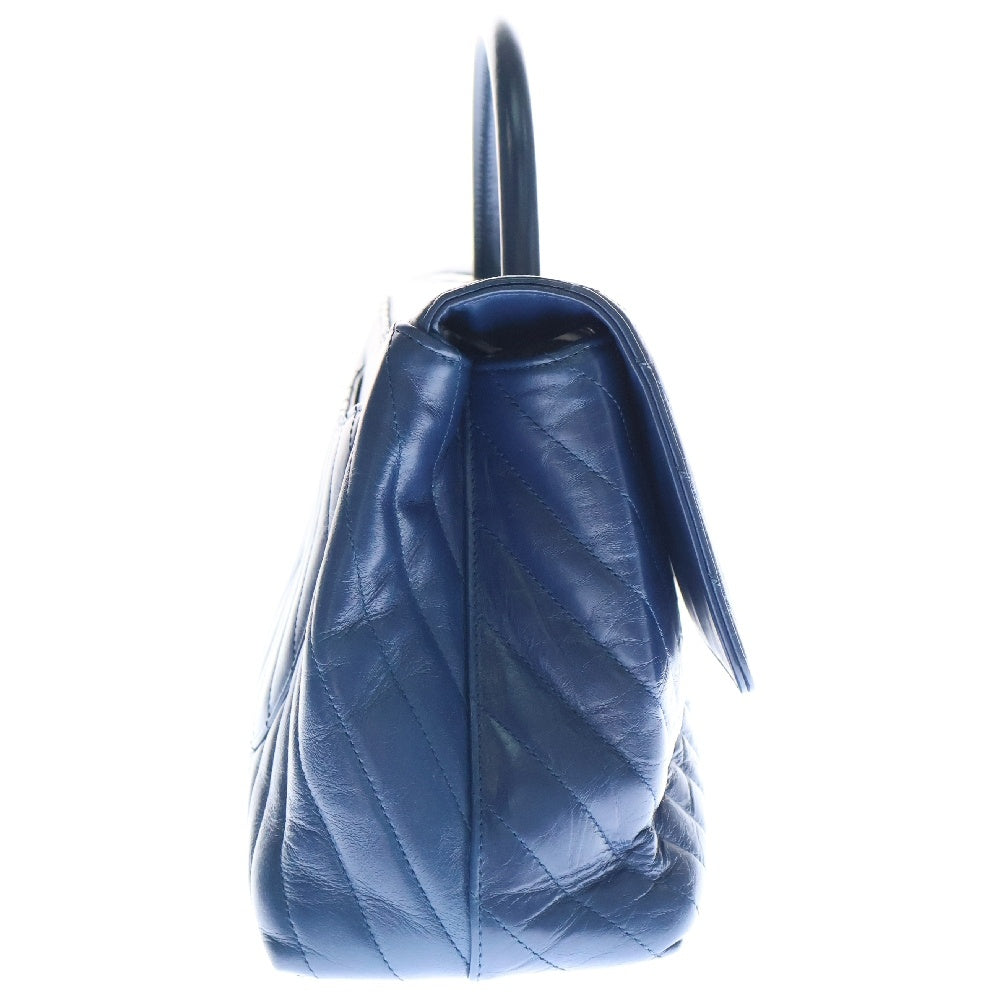 CHANEL(シャネル) Vステッチ ココハンドル29 2WAY ショルダーバッグ ハンドバッグ ネイビー A92991