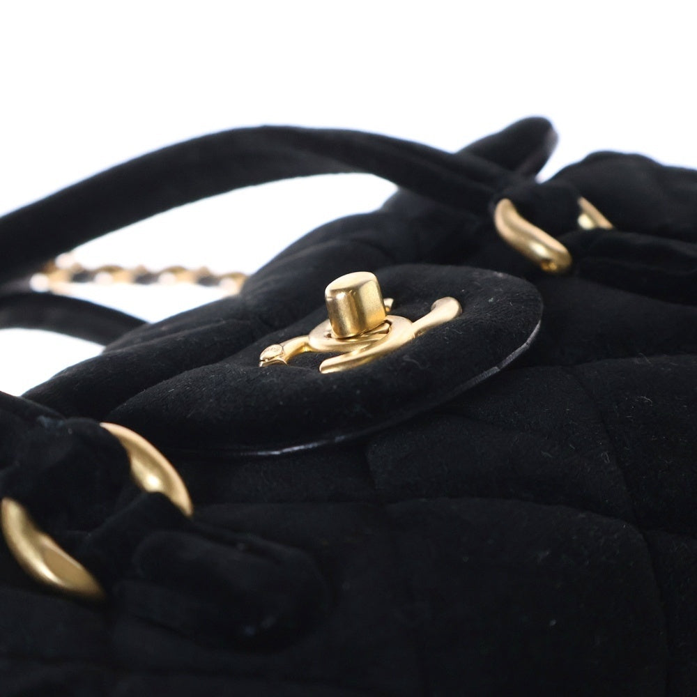 CHANEL(シャネル) ベロア ココマーク 2way ミニボストン ショルダーバッグ ブラック