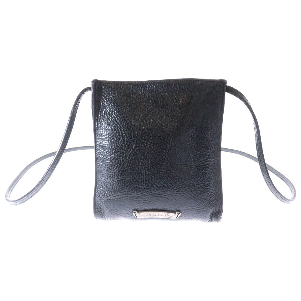 CHROME HEARTS(クロムハーツ) SQ PKT BS FLEUR スクエアポケット BSフレア ショルダーバッグ ブラック/シルバー