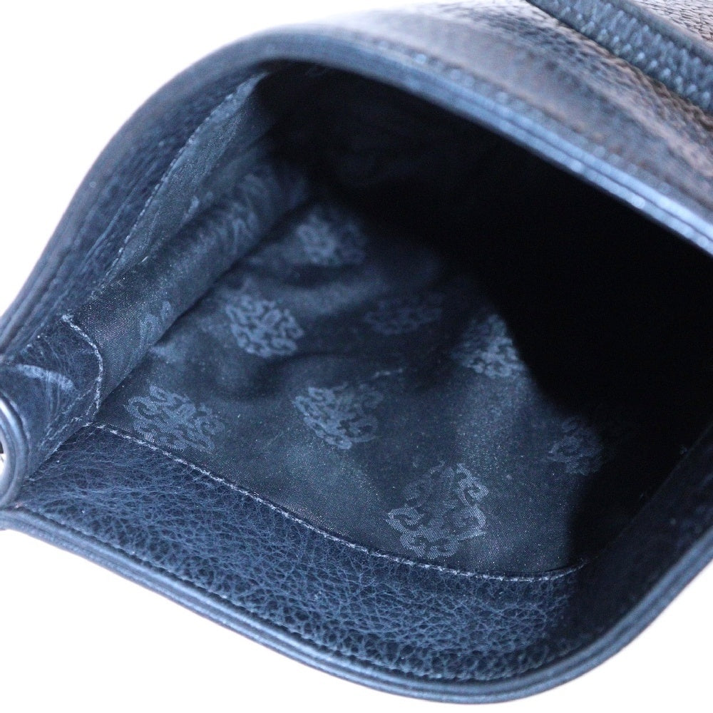 CHROME HEARTS(クロムハーツ) SQ PKT BS FLEUR スクエアポケット BSフレア ショルダーバッグ ブラック/シルバー