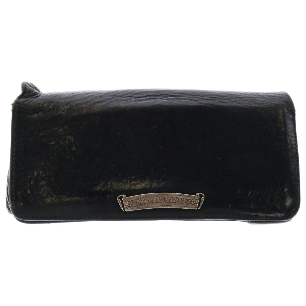 CHROME HEARTS(クロムハーツ) LNG SNGL FLD TIPS シングルフォールド レザーウォレット 財布 ブラック BCA380