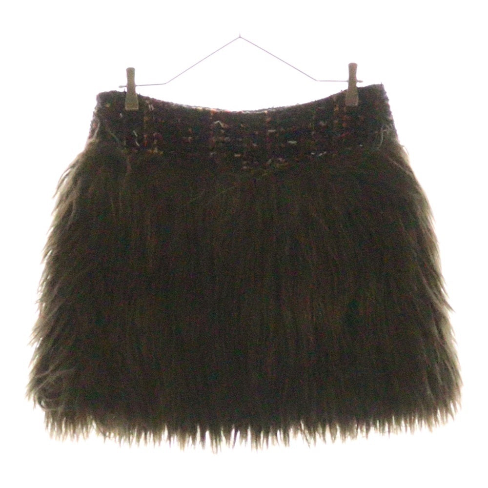 CHANEL(シャネル) 10A ルサージュ ファンタジー ファースカート カーキ レディース P39569W04585