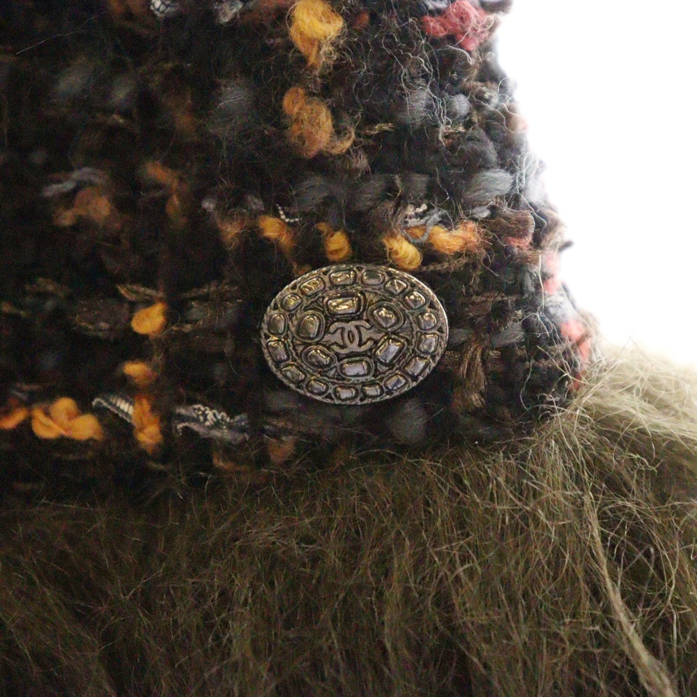 CHANEL(シャネル) 10A ルサージュ ファンタジー ファースカート カーキ レディース P39569W04585