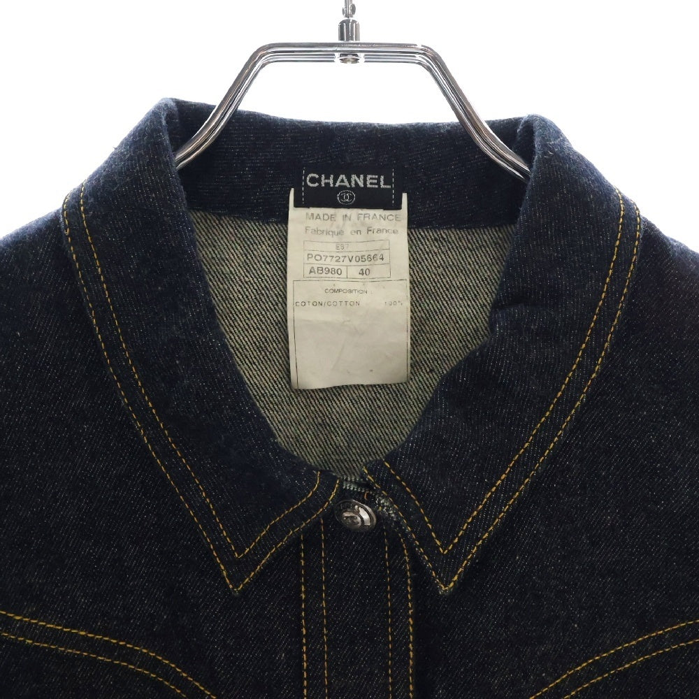 CHANEL(シャネル) ココマークボタン デニムベストジャケット レディース インディゴ PO7727V05664