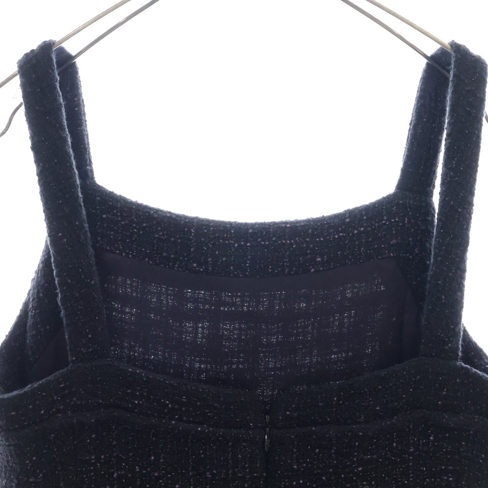 CHANEL(シャネル) ラインストーン付き ツイードワンピース ドレス パープル レディース P44651V32938