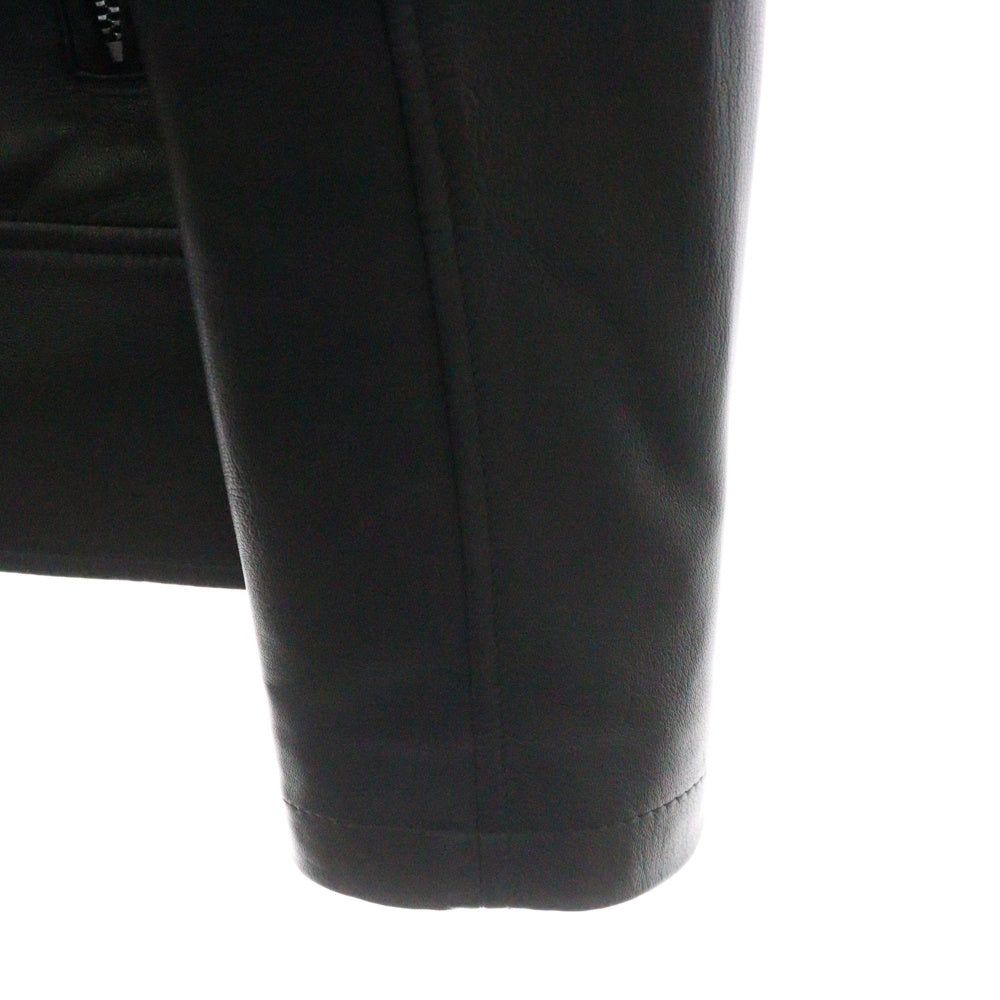 DSQUARED2(ディースクエアード) スタースタッズ ラムレザー ダブルライダースジャケット ブラック S74AM1203